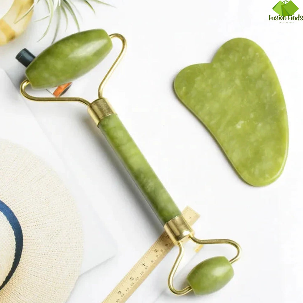 Original Rose Quartz Gua Sha stone & Jade Roller